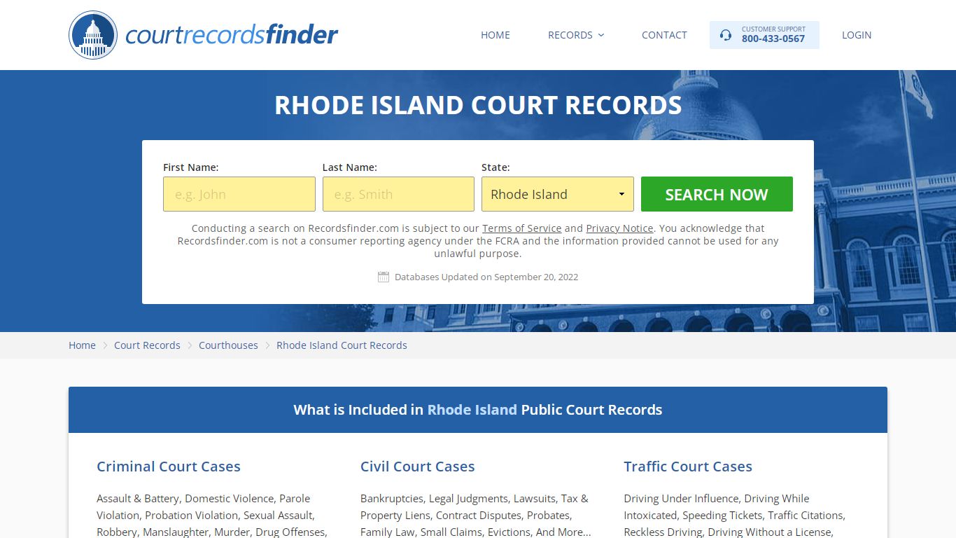 Rhode Island Court Records & Case Lookup - Find RI Courthouses